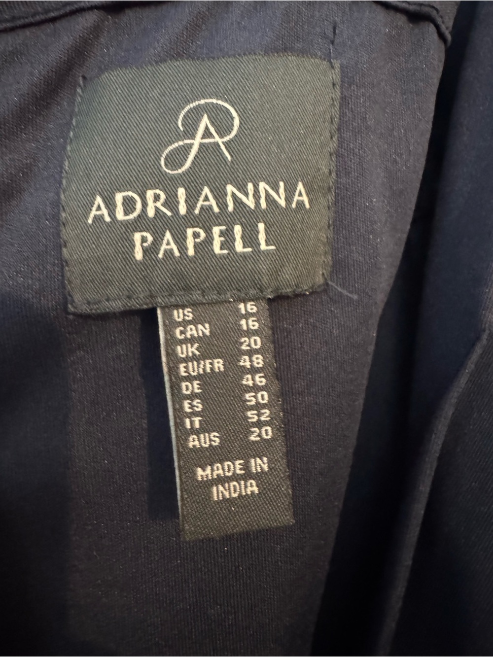 Adrianna Papell 3D Floral Beaded Gown in Dark Navy - Picture 4 of 7